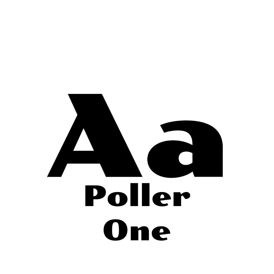 'Aa' in font called Poller One